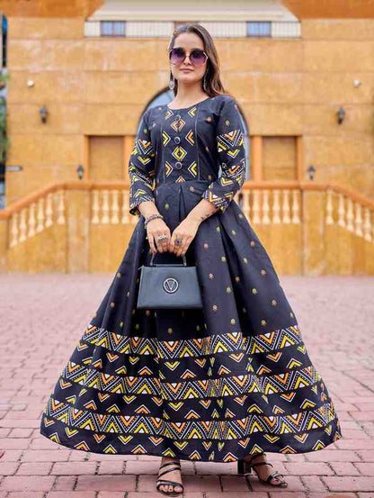 Fully Stiched Rayon Anarkali Gown