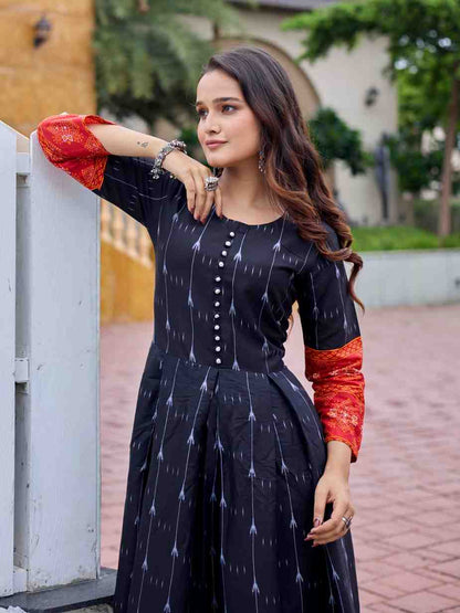 Fully Stiched Rayon Anarkali Gown