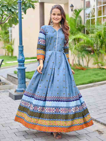 Fully Stiched Rayon Anarkali Gown