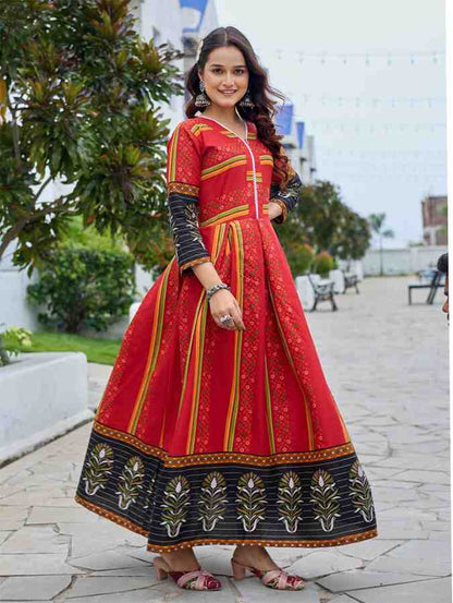 Fully Stiched Rayon Anarkali Gown