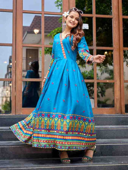 Fully Stiched Rayon Anarkali Gown