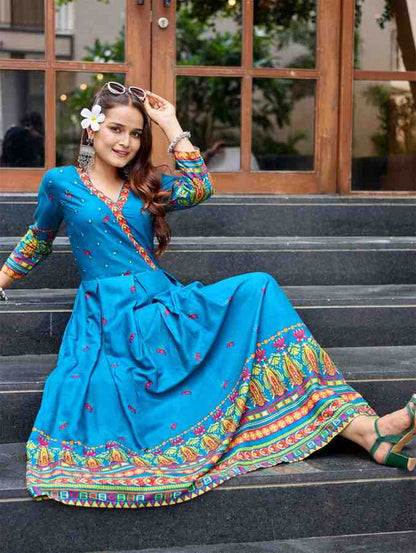 Fully Stiched Rayon Anarkali Gown
