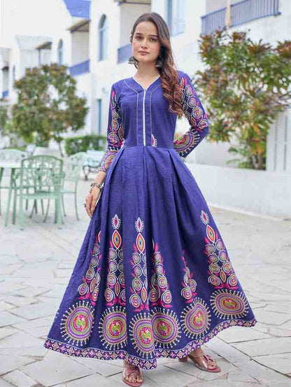 Fully Stiched Rayon Anarkali Gown