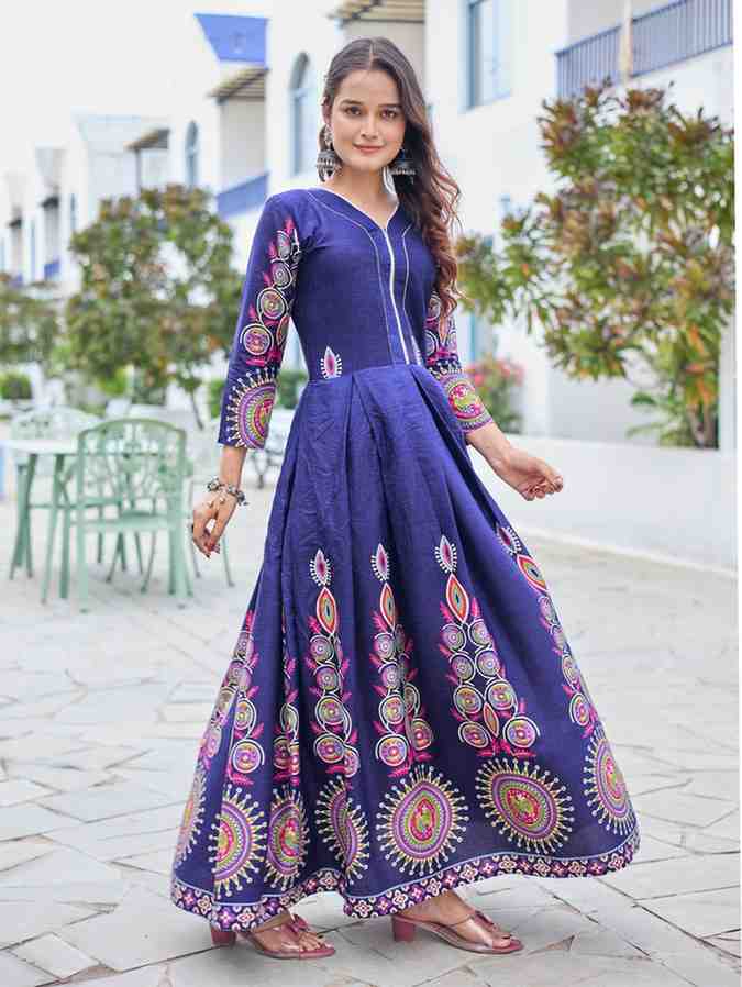 Fully Stiched Rayon Anarkali Gown