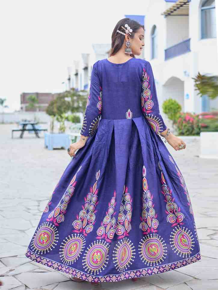 Fully Stiched Rayon Anarkali Gown