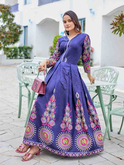 Fully Stiched Rayon Anarkali Gown