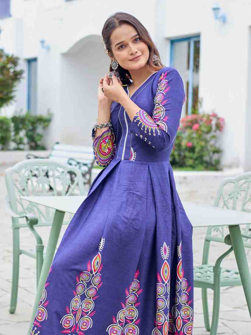 Fully Stiched Rayon Anarkali Gown