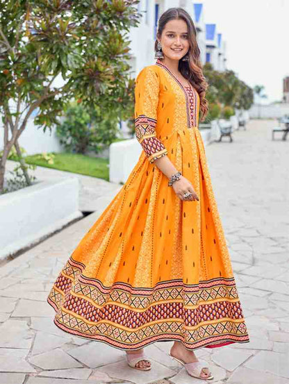Fully Stiched Rayon Anarkali Gown