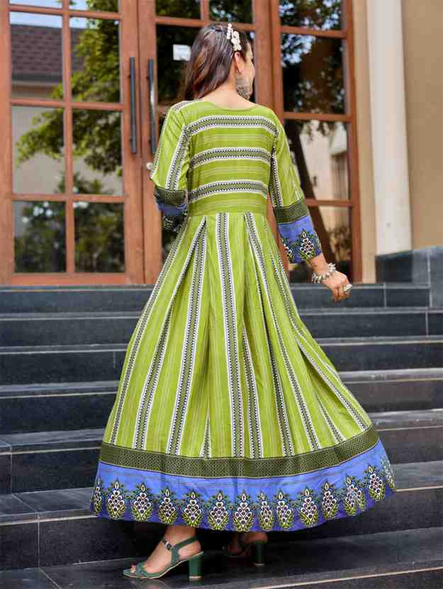 Fully Stiched Rayon Anarkali Gown