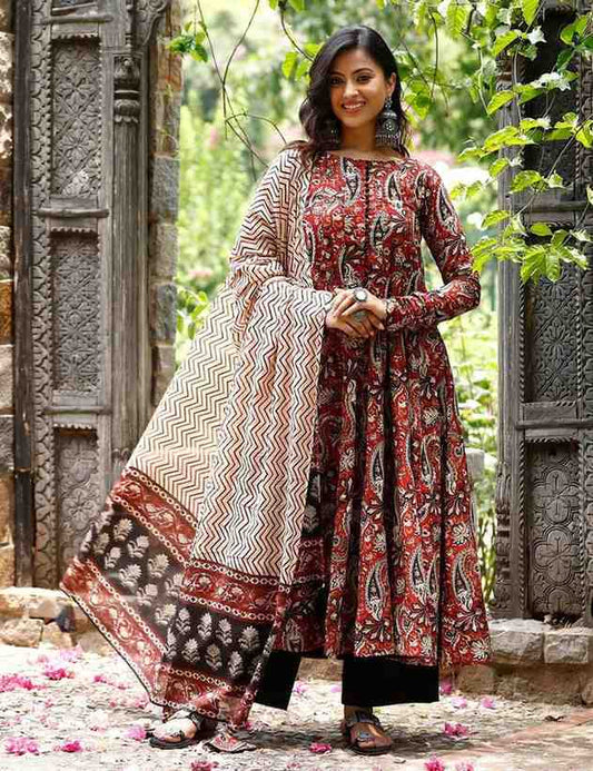 Fully Stiched Rayon Printed Kurti Pant Dupatta