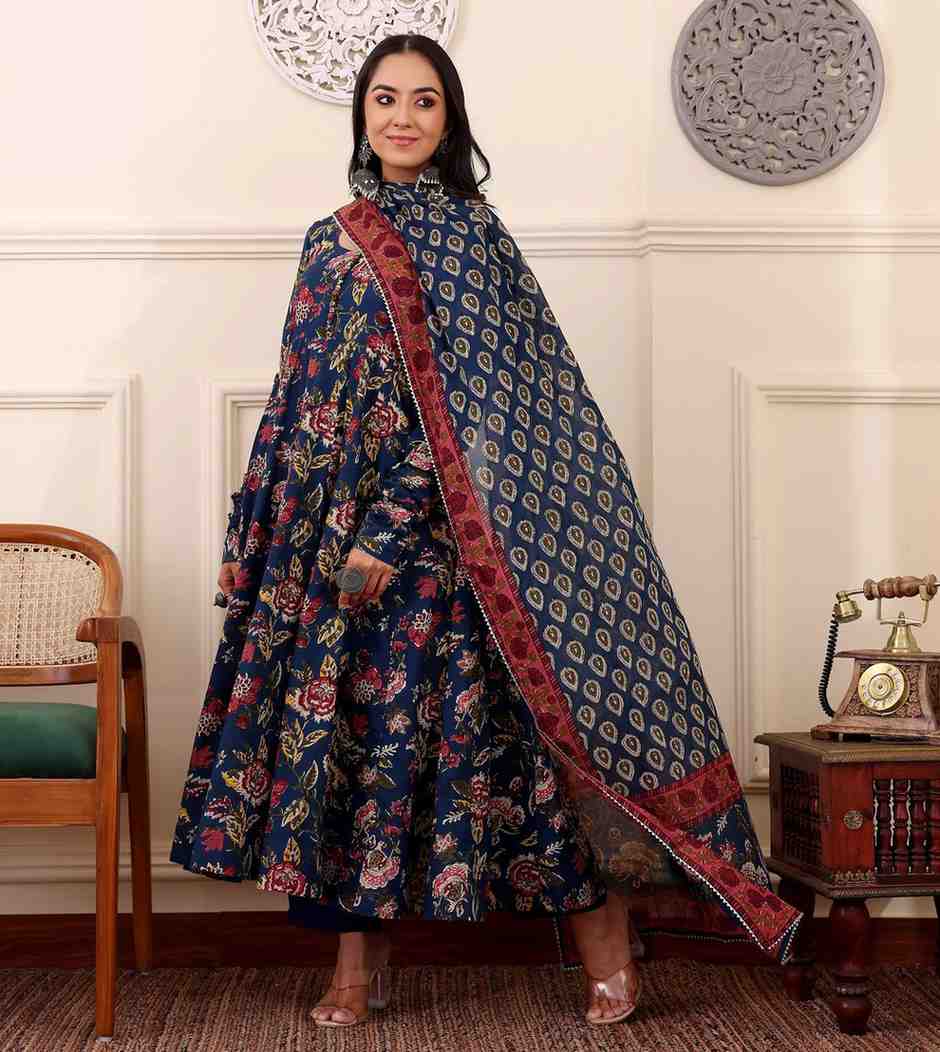 Fully Stiched Rayon Printed Kurti Pant Dupatta