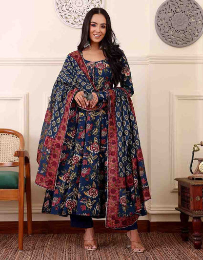 Fully Stiched Rayon Printed Kurti Pant Dupatta