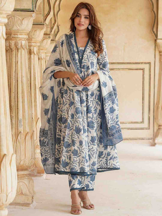Fully Stiched Rayon Printed Kurti Pant Dupatta