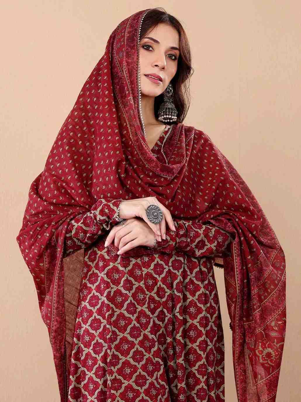 Fully Stiched Rayon Printed Kurti Pant Dupatta