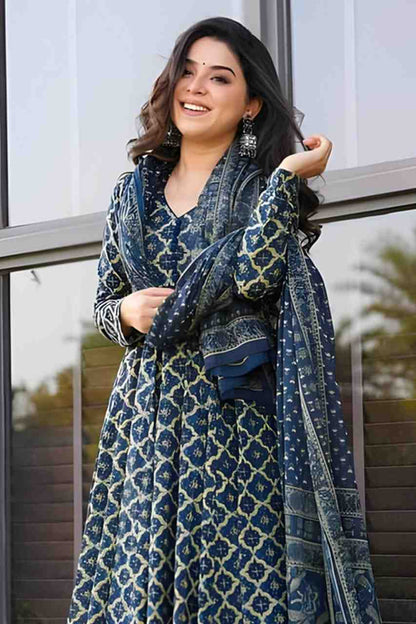 Fully Stiched Rayon Printed Kurti Pant Dupatta