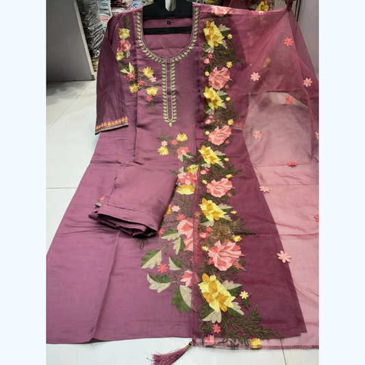 KURTI WITH PANT AND DUPPTA SET