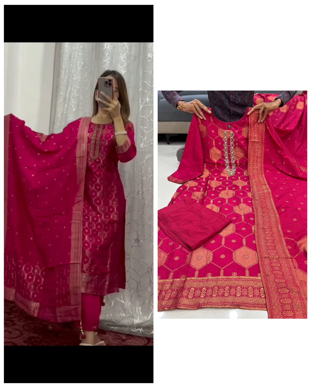 New Arrivals Special Jeni Banarasi Suit Set – Branded Collection