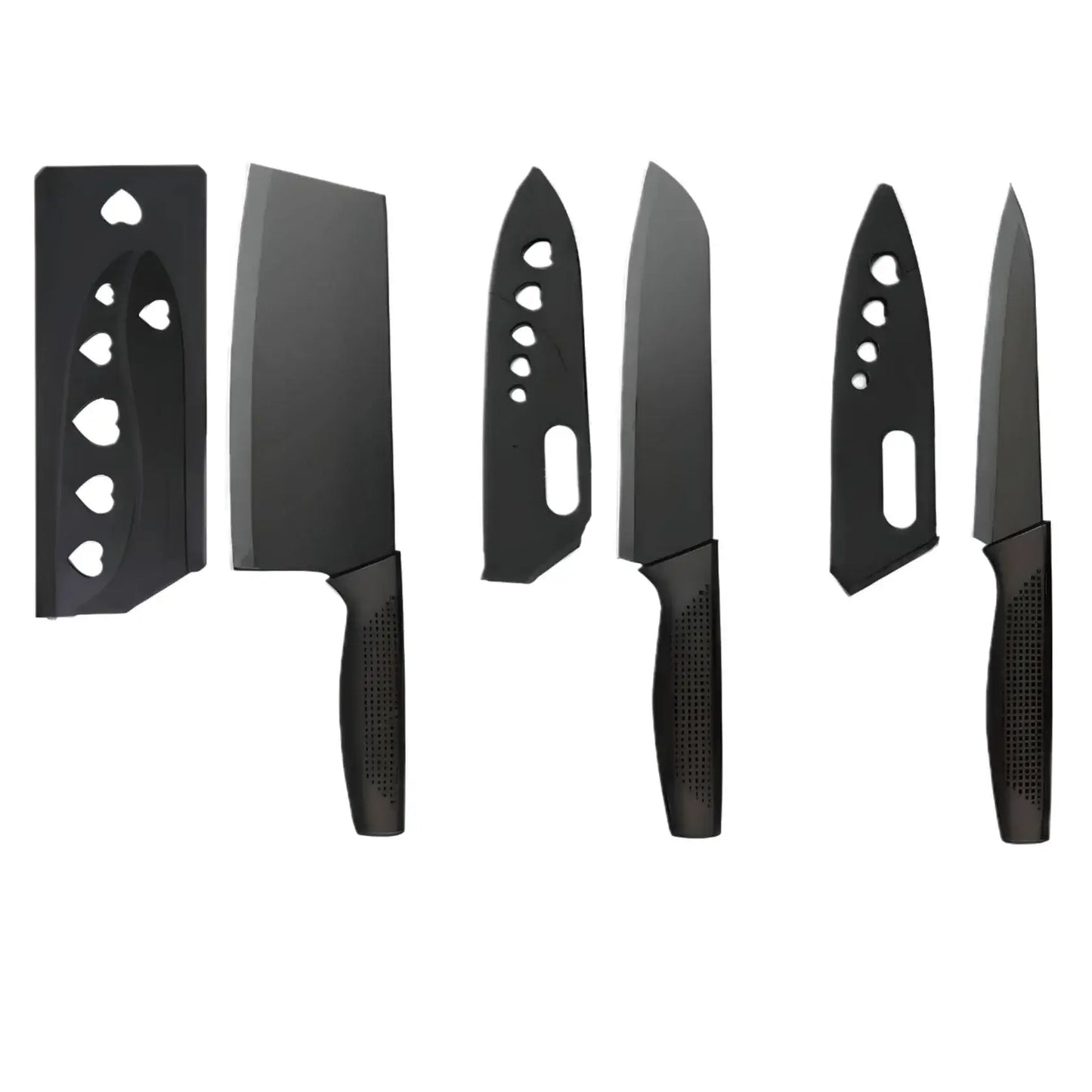 3 piece knife set for kitchen use front view