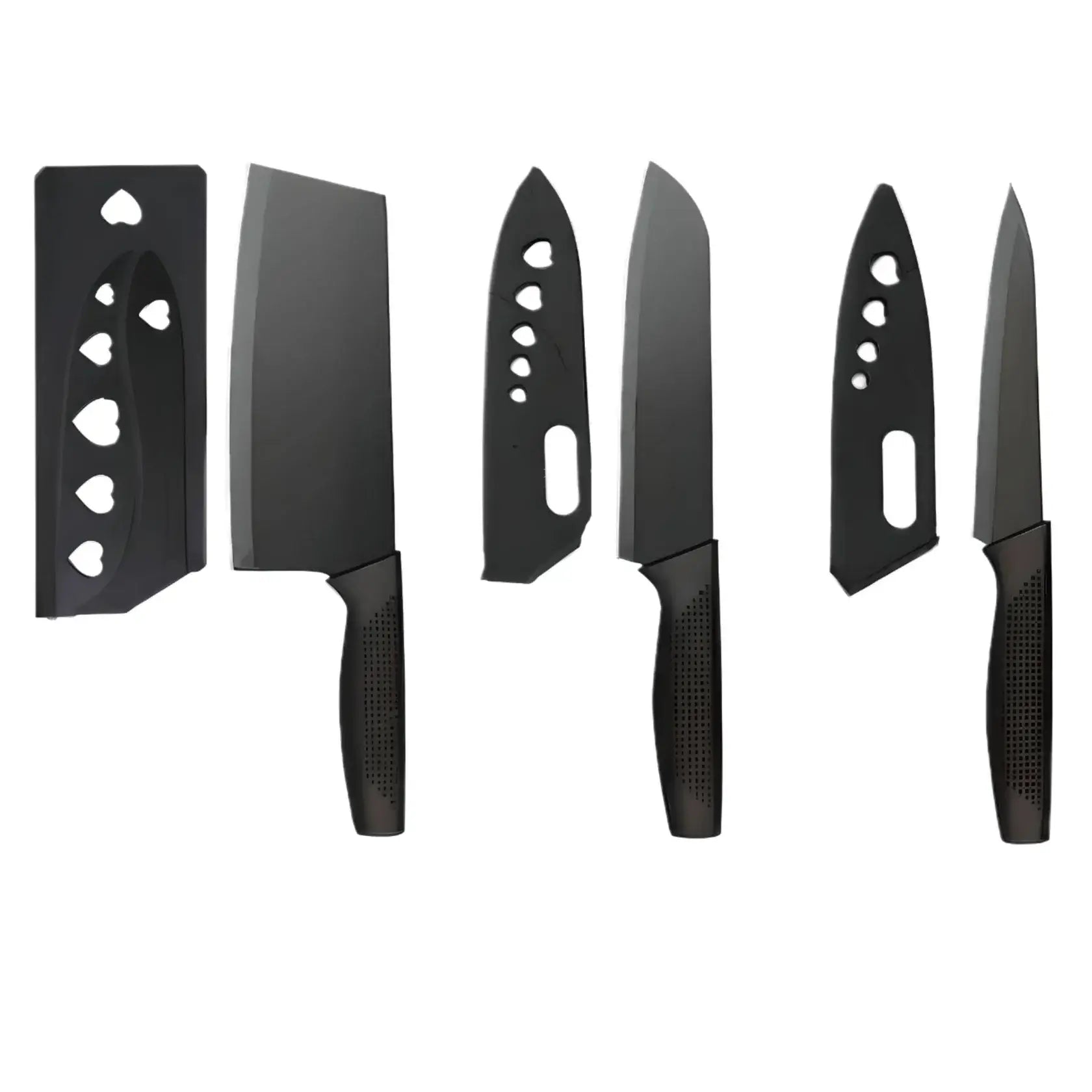 3 piece knife set for kitchen use front view