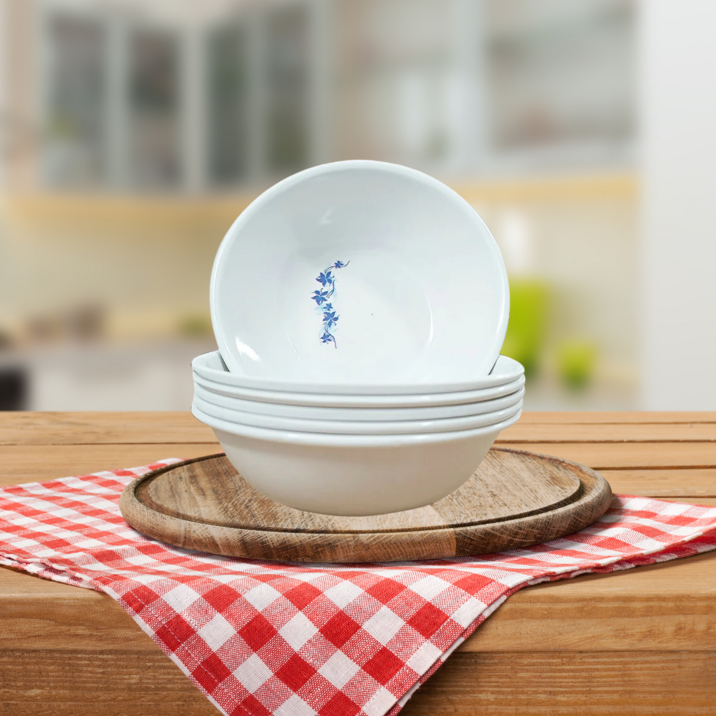 IMPHI Melamine Premium Quality | Printed Round Shape Salad