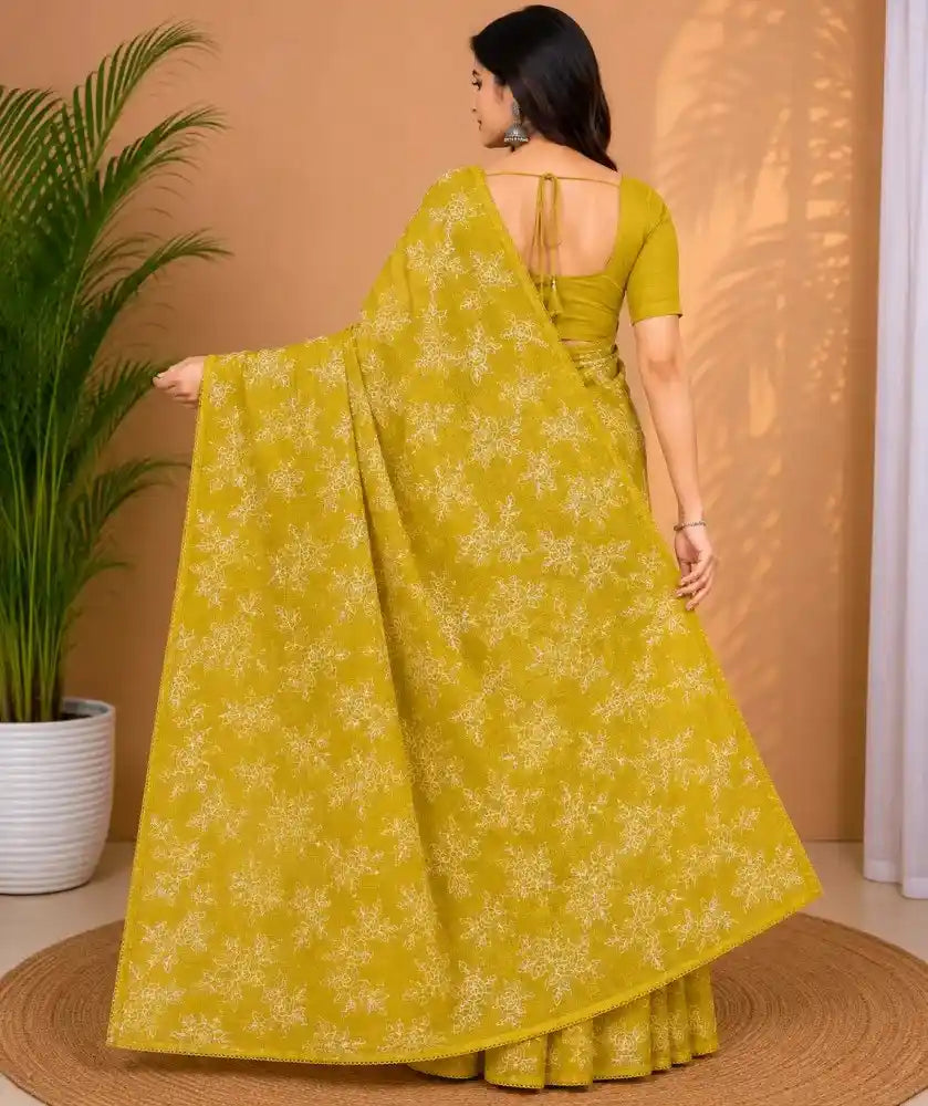 Traditional Kota Doria Saree with Blouse Piece