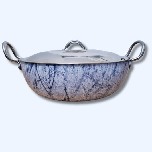 NAGINA Marble Kadhai with Steel Lid