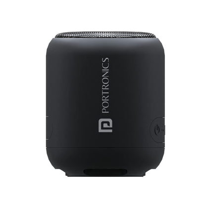 Portronics SoundDrum 1 10W TWS Portable Bluetooth 5.3 Speaker with Powerful Bass, Type C Charging Cable Included(Black)