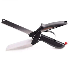smart clever cutter kitchen knife with cutting board vegetable chopper scissors