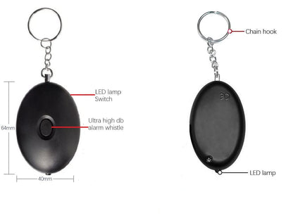 Jenix Personal Alarm 140DB Personal Security Alarm Keychain with LED Lights, Emergency Safety Alarm for Women, Men, Children, Elderly- Set of 2