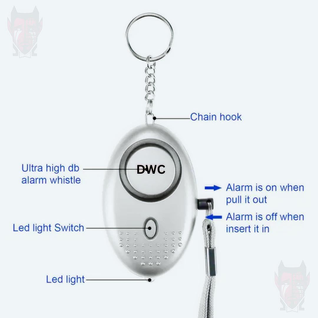 Defence Emergency Alarm in Keychain for Women Safety | Security Personal Protection Devices for Women, Girls, Kids & Elderly | SOS Alarm