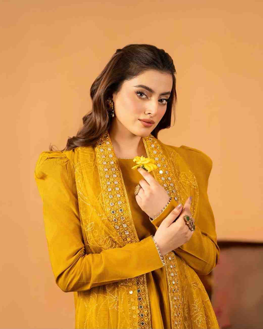 Designer Party Wear Top with Farshi Salwar and Embroidered Dupatta
