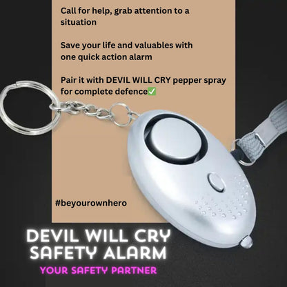 Defence Emergency Alarm in Keychain for Women Safety | Security Personal Protection Devices for Women, Girls, Kids & Elderly | SOS Alarm