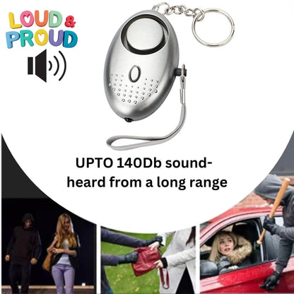 Defence Emergency Alarm in Keychain for Women Safety | Security Personal Protection Devices for Women, Girls, Kids & Elderly | SOS Alarm
