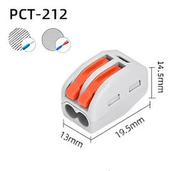 PCT-212 Joint Conductor | Splicing Wire Jointer | Cable Conductor Clamp | Wire Connector (Grey, Orange)