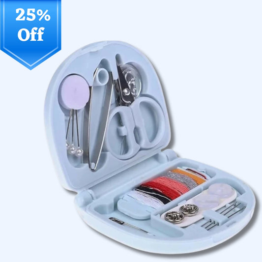 Mini Travel Sew Kit Beginner Mini Sewing Box Pocket Folding Sewing Kit, with Sewing Needle, Thread, Cutton, Pin, Scissors, Clip, Needle Threader