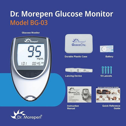 GlucoOne BG 03 glucose monitor with 25 test strips