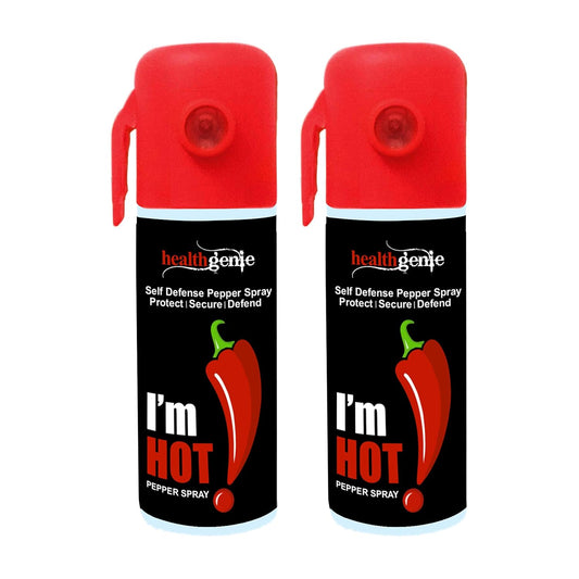 Healthgenie Pepper Spray, Upto 10 feet Range, 35 GMS of Dispensable Pepper Spray (Pack of 2)