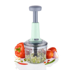 LA FORTE hand push chopper 800ml stainless steel blades vegetable cutter