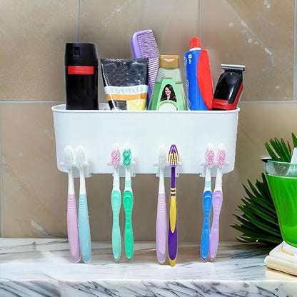 Wall Mounted Toothbrush Holder for Bathroom | Brush and Paste Holder
