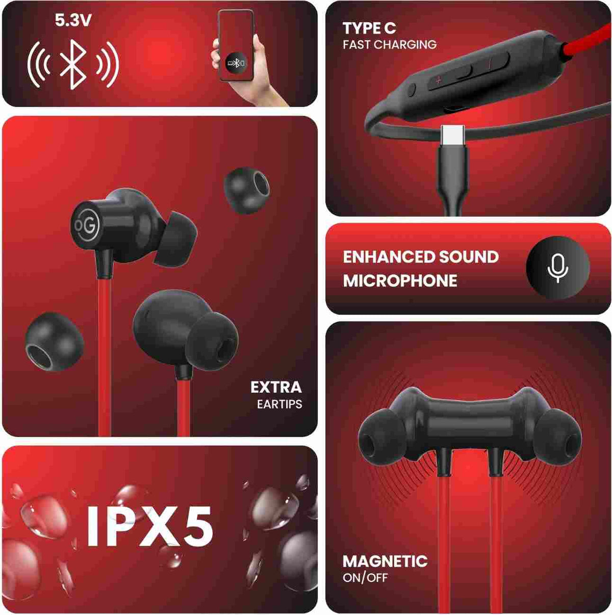 OOGE wireless Bluetooth earbuds for everyday use