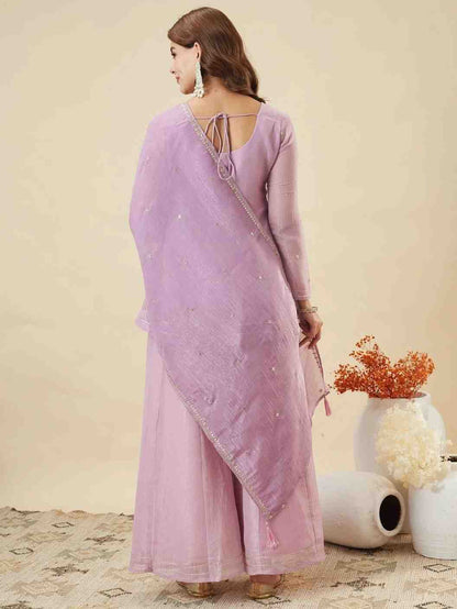 Stylish festive sharara dress with gota patti and embroidery detailing
