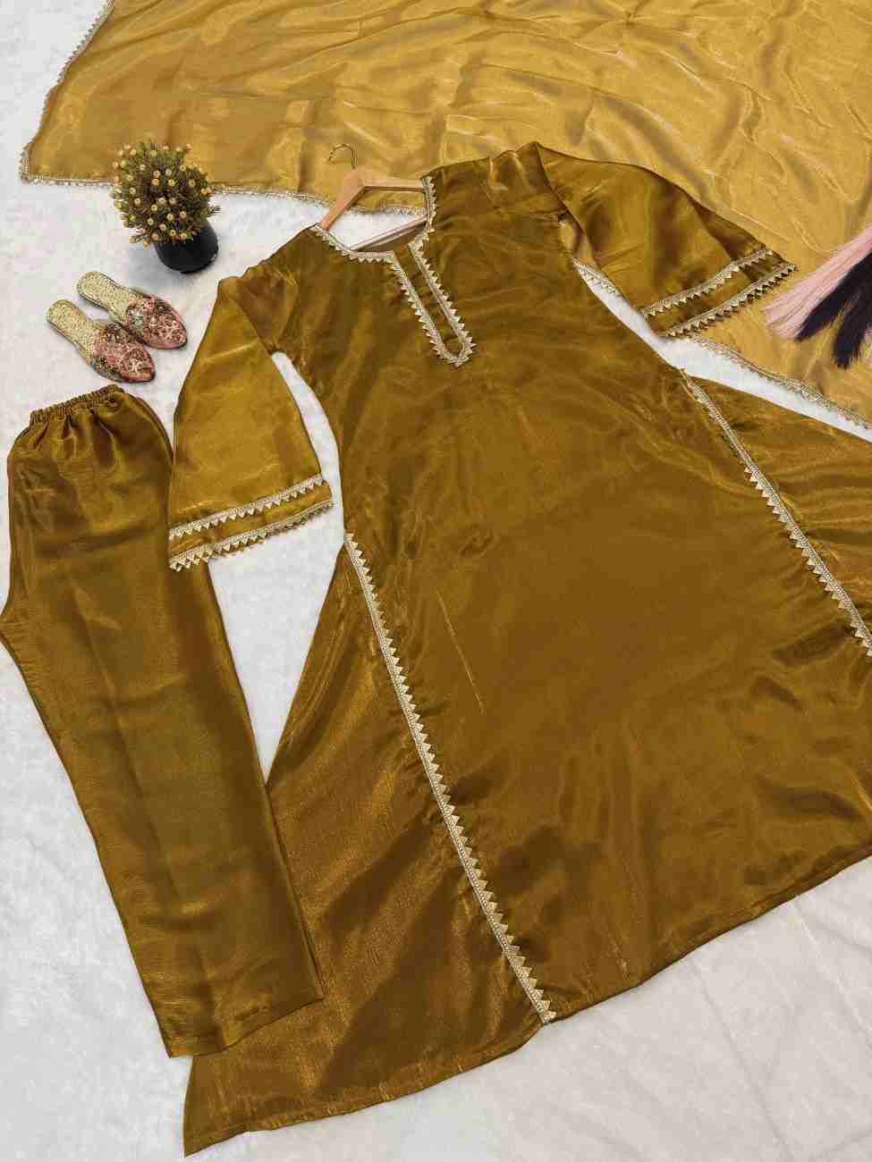 Women’s designer Anarkali gown with fancy sleeves