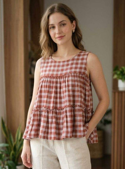 Women office wear linen cotton outfit