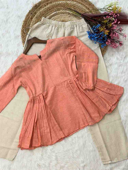 Linen cotton casual wear outfit full view