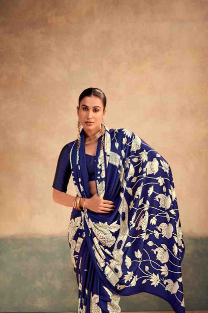 Kalamkari printed saree graceful drape style