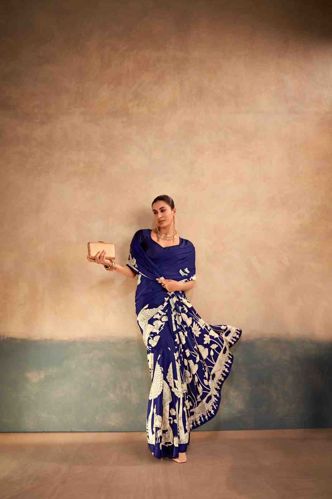 Premium satin silk saree traditional wear