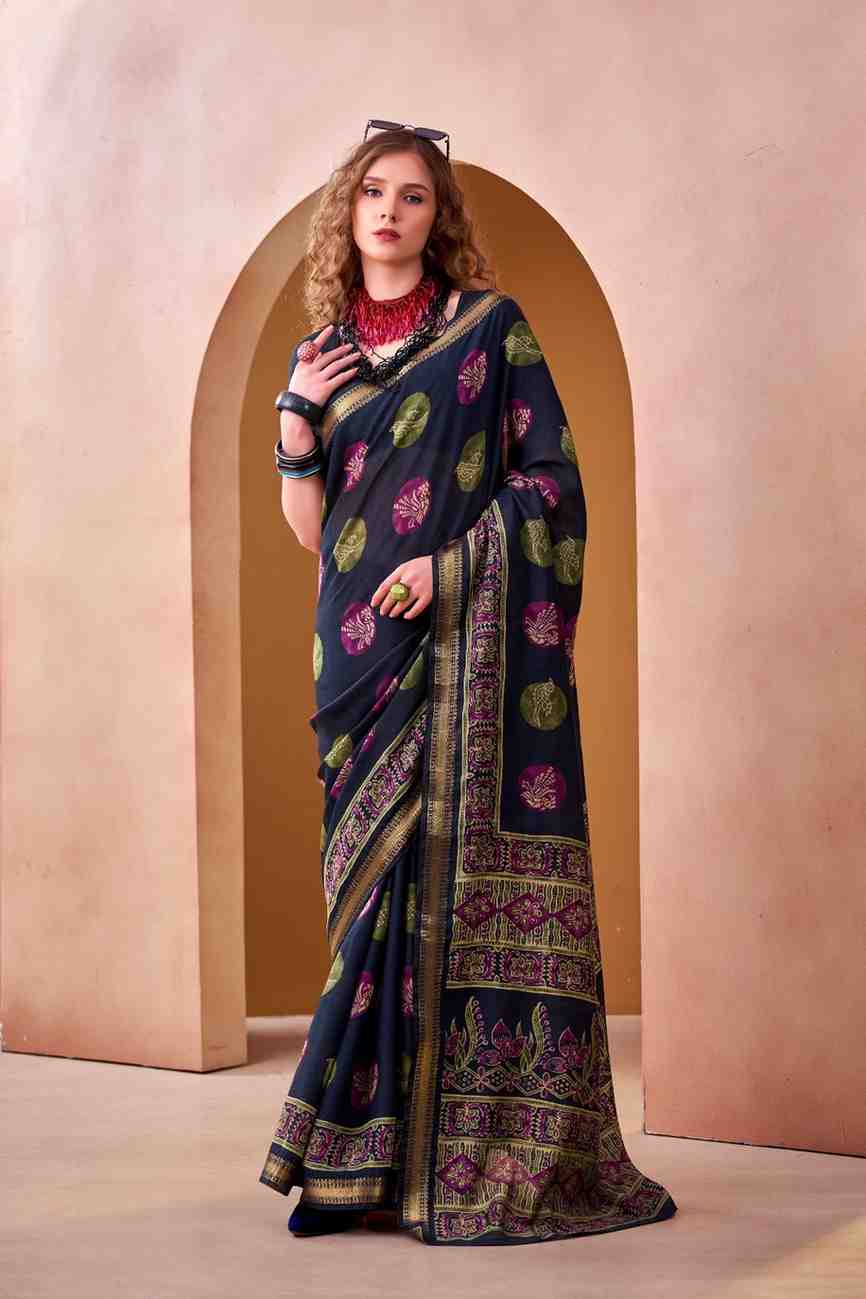 Women festive saree with woven border design