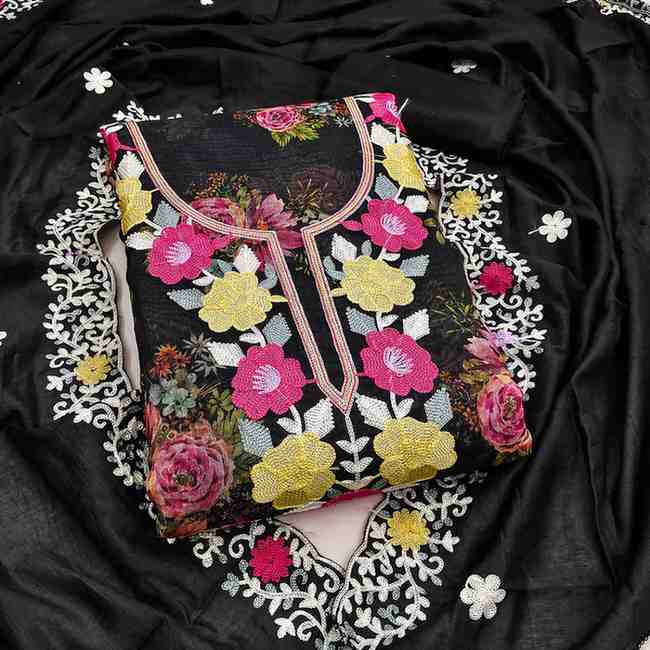 Digital printed Simmer Cotton ethnic suit set
