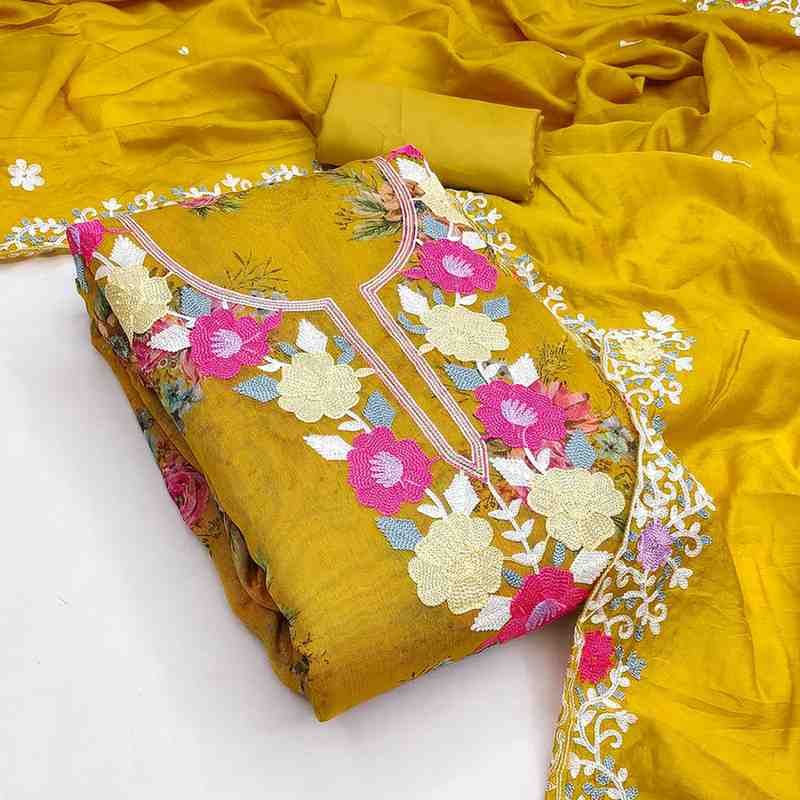 Simmer Cotton festive wear dress material