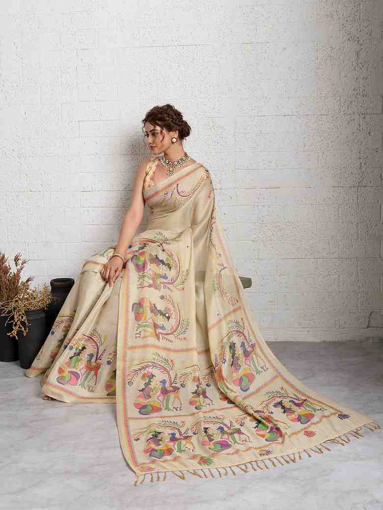 Women's Linen Party Wear Saree